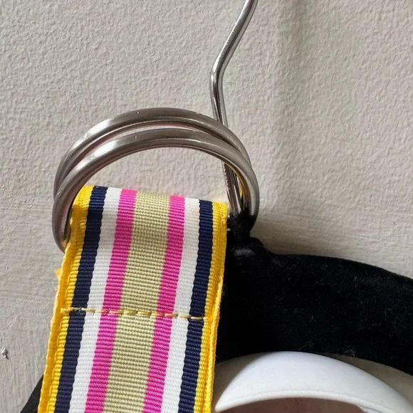 J Crew Ribbon Belt D Ring S/M Medium Striped 40"x1.5" - Picture 5 of 7